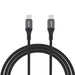 Dudao L3CC USB-C - USB-C 60W 1.2m плетен кабел - черен