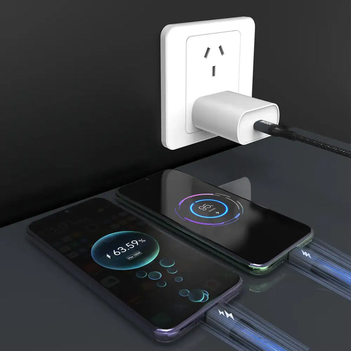 Dudao L3F 2в1 кабел 100W 1.2m 2 x USB-C - черен