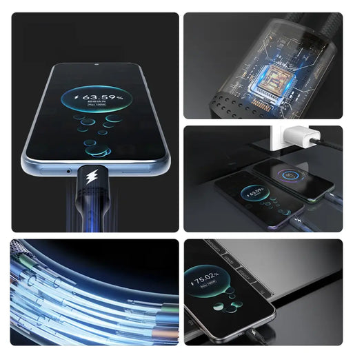 Dudao L3F 2в1 кабел 100W 1.2m 2 x USB-C - черен