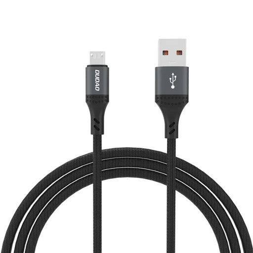 Dudao L3SM USB-A - MicroUSB 3A 1,2 м плетен кабел - черен