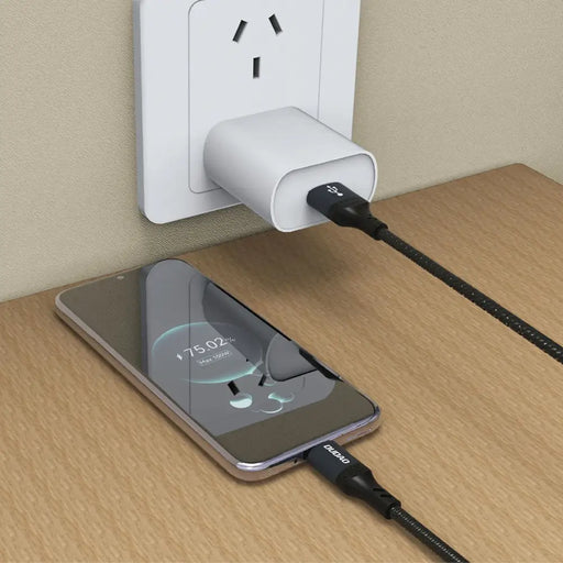 Dudao L3ST USB-A - USB-C 5A кабел 1,2 м оплетен - черен