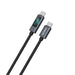 Dudao L7C USB-C - USB-C 100W кабел с LED дисплей 1 м - черен