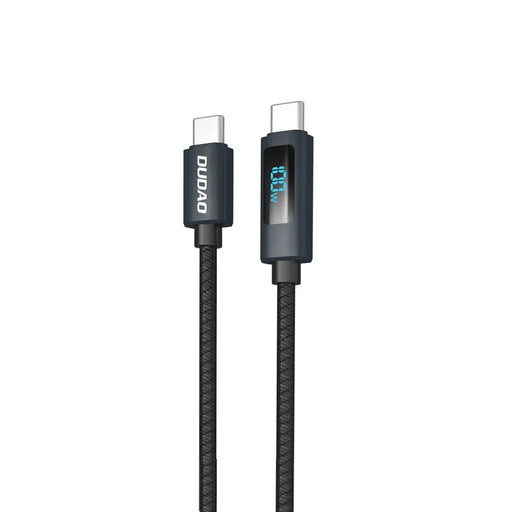 Dudao L7C USB-C - USB-C 100W кабел с LED дисплей 1 м - черен
