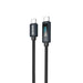 Dudao L7C USB-C - USB-C 100W кабел с LED дисплей 1 м - черен