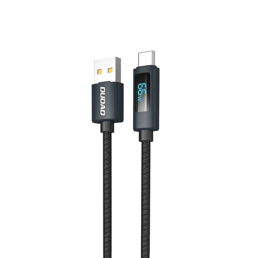 Dudao L7T USB-A - USB-C 66W кабел с LED дисплей 1m - черен