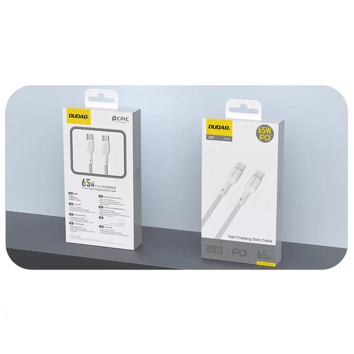 Dudao L9C 65W USB-C - USB-C кабел 1 м - бял
