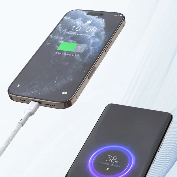 Dudao L9C Max 240W PD USB-C - USB-C 2m кабел - бял