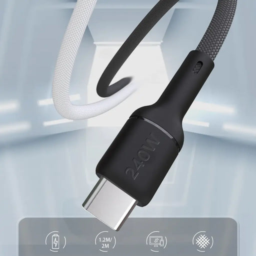 Dudao L9C Max 240W PD USB-C - USB-C 2m кабел - черен