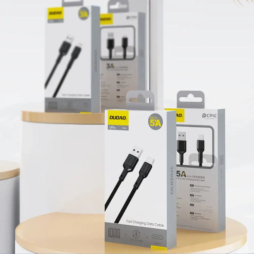 Dudao L9T 5A USB-A - USB-C кабел 1 м - черен
