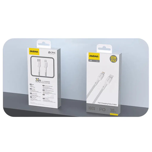 Dudao L9X 30W USB-C - Lightning кабел 1m - бял