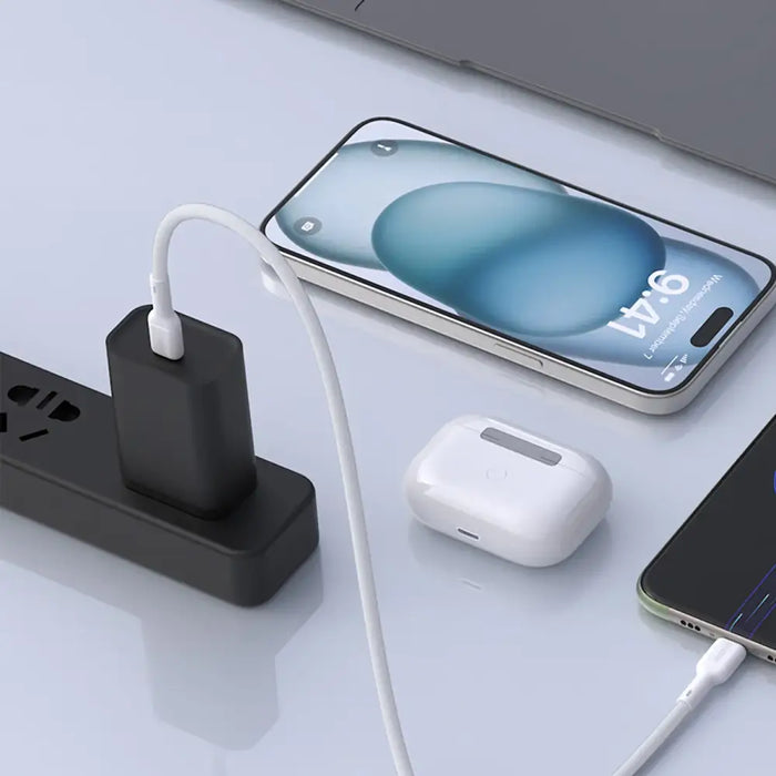 Dudao L9X 30W USB-C - Lightning кабел 1m - бял