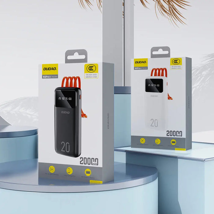 Dudao просторен Преносима батерия Powerbank с 3 вградени