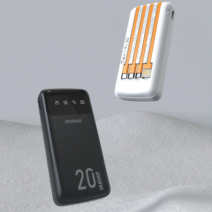 Dudao просторен Преносима батерия Powerbank с 3 вградени