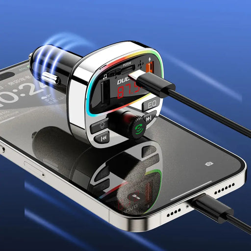 Dudao R2PRO + предавател с PD25W Bluetooth 5.3 RGB портове