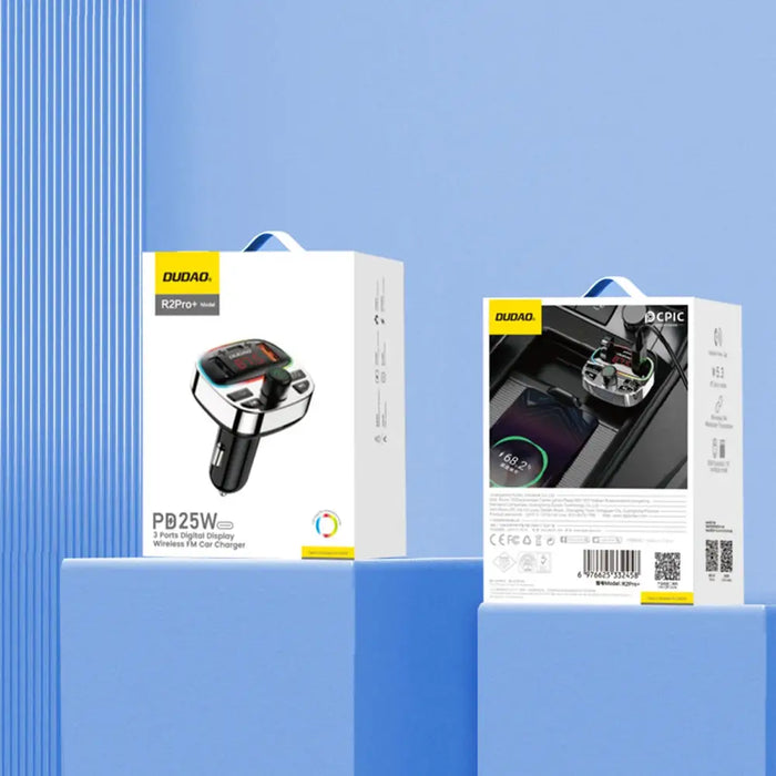 Dudao R2PRO + предавател с PD25W Bluetooth 5.3 RGB портове