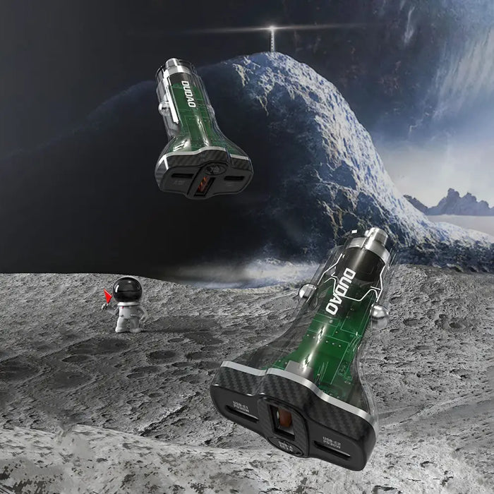 Dudao R78 78W зарядно за кола USB-C PD / 2xUSB-A QC - черно