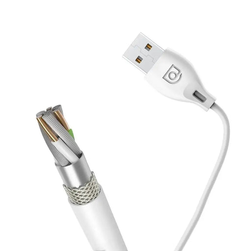 Dudao USB / Lightning кабел 2.4A 1m бял (L4L 1m бял)
