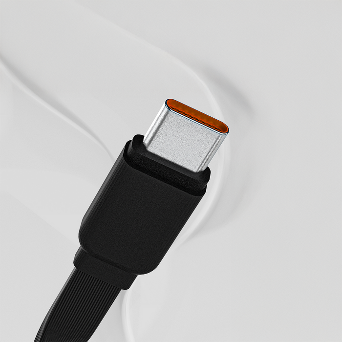 Външна батерия Dudao K32 10000 mAh с вграден USB-C/Lightning кабел - черна