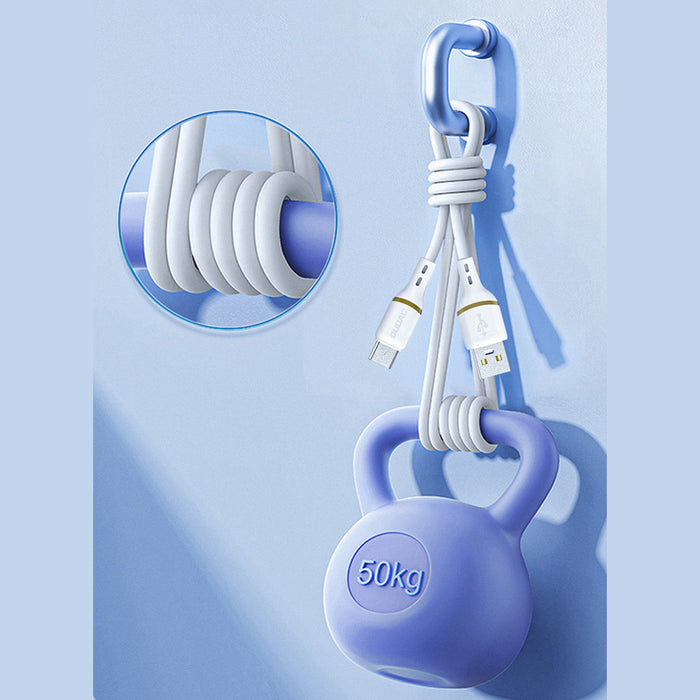 Dudao L25C USB-C - USB-C силиконов кабел 60W 1m - бял