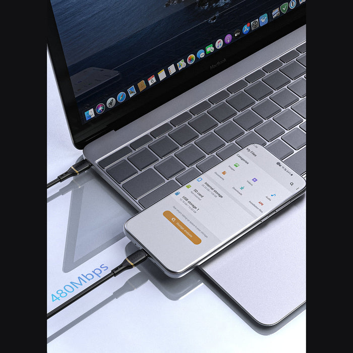 Dudao L25C USB-C - USB-C силиконов кабел 60W 1m - бял