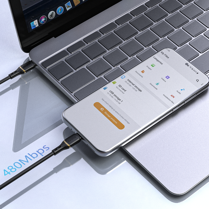 Dudao L25X USB-C - Lightning кабел 1m 30W с мека силиконова оплетка - черен