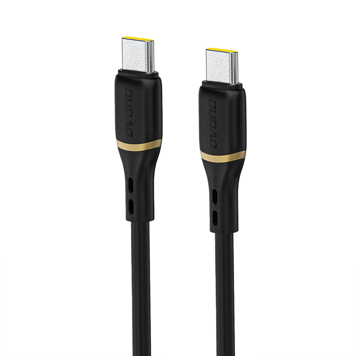 Dudao L25C USB-C кабел 1m 60W с мека силиконова оплетка - черен