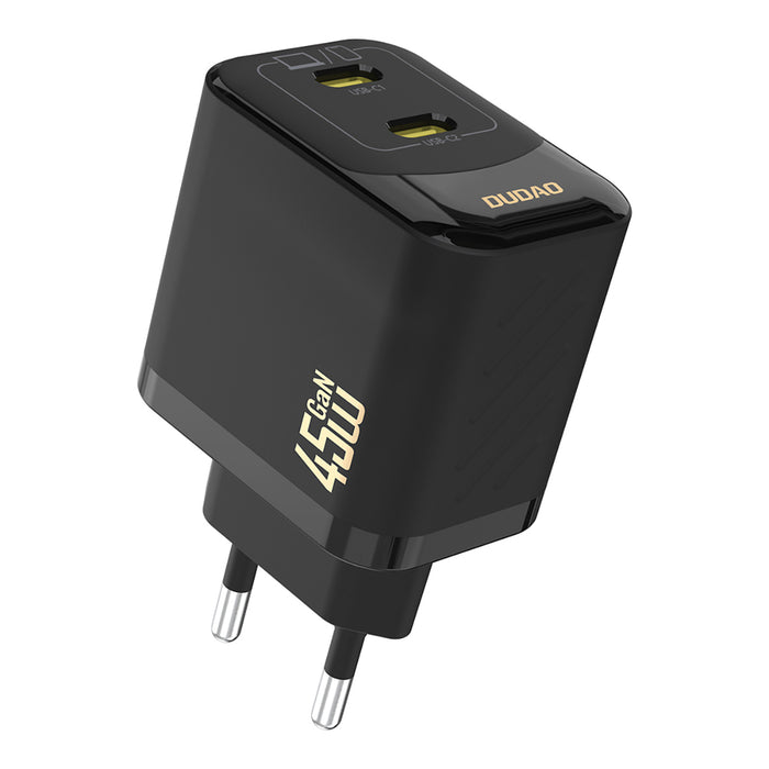 Зарядно за стена Dudao A28PEU PD 45W GaN 2xUSB - черно