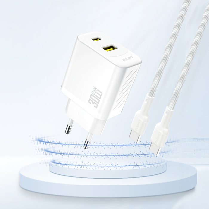 Зарядно за стена Dudao A27TEU PD 30W GaN USB-A USB-C - бяло