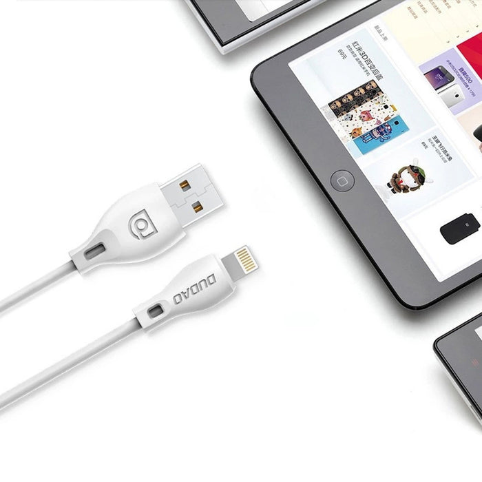 Dudao L4M USB-A - MicroUSB 2.4 A кабел 1 м - бял