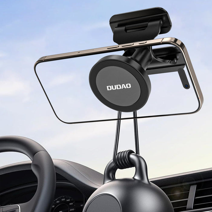 Dudao F25 MagSafe-съвместим автомобилен държач за табло или предно стъкло - черен