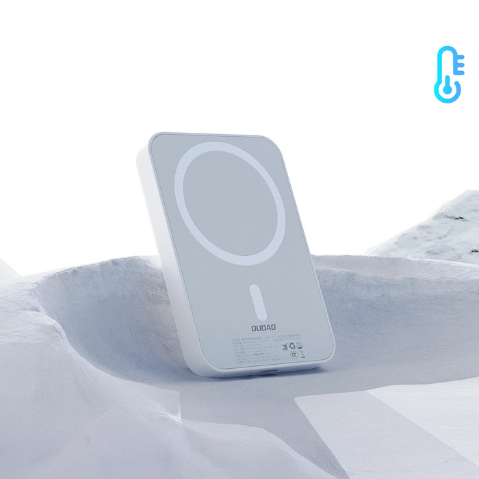 Външна батерия Dudao K26 10000mAh 20W USB-A / USB-C / MagSafe - Бяла