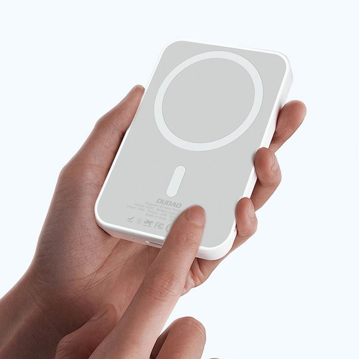 Външна батерия Dudao K26 10000mAh 20W USB-A / USB-C / MagSafe - Бяла