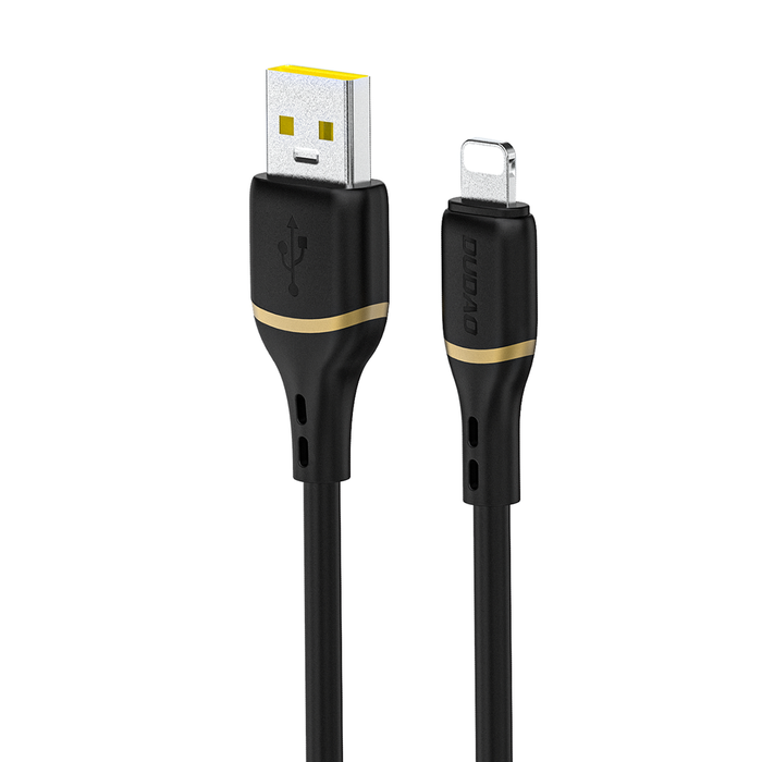 Dudao L25L 30W USB-A - Lightning кабел с мека силиконова оплетка Lightning 1m - черен