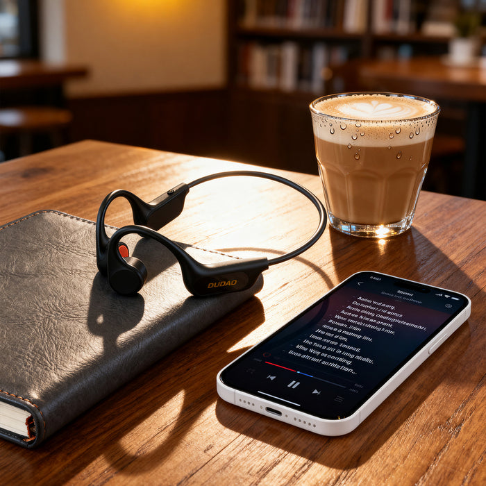 Dudao U22 Bluetooth 5.2 Слушалки с костна проводимост и лента за глава - Черни