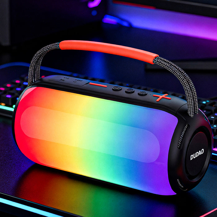 Безжичен високоговорител Dudao Y21 с RGB подсветка Bluetooth 5.3 - черен