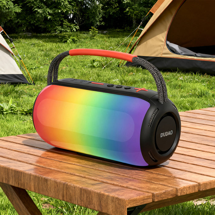 Безжичен високоговорител Dudao Y21 с RGB подсветка Bluetooth 5.3 - черен