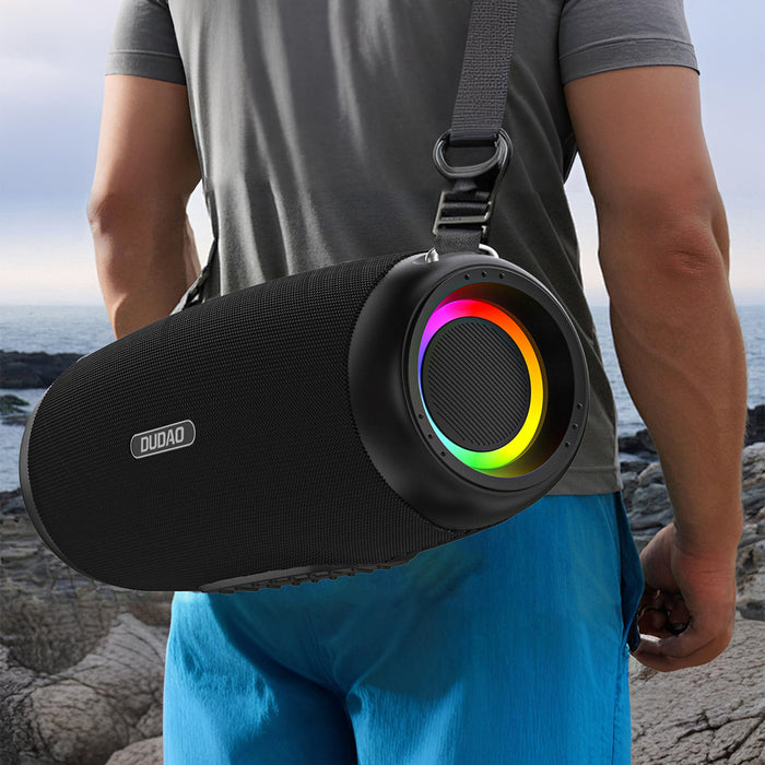 Безжичен високоговорител Dudao Y21Pro с RGB подсветка Bluetooth 5.3 - черен