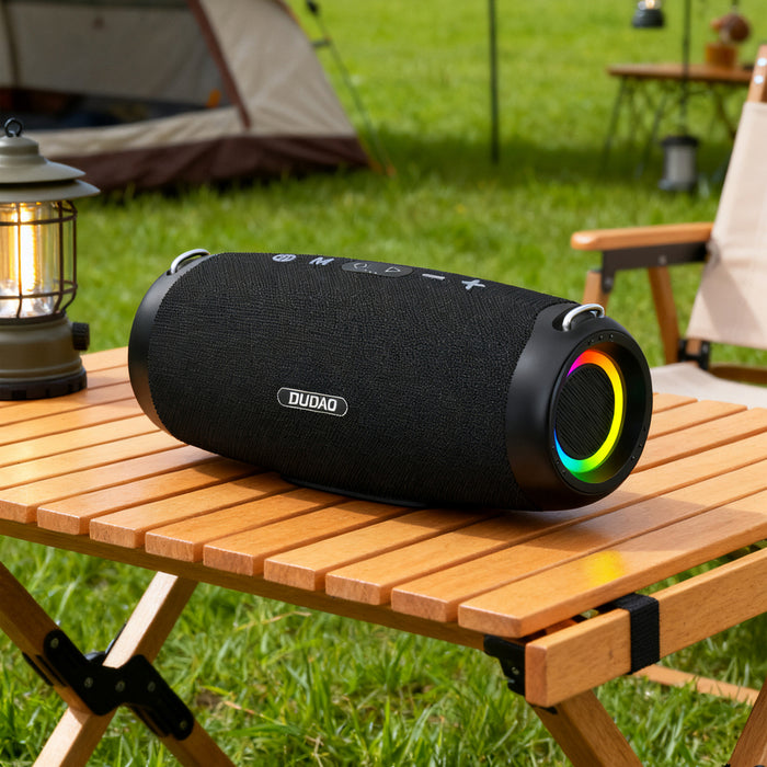 Безжичен високоговорител Dudao Y21Pro с RGB подсветка Bluetooth 5.3 - черен