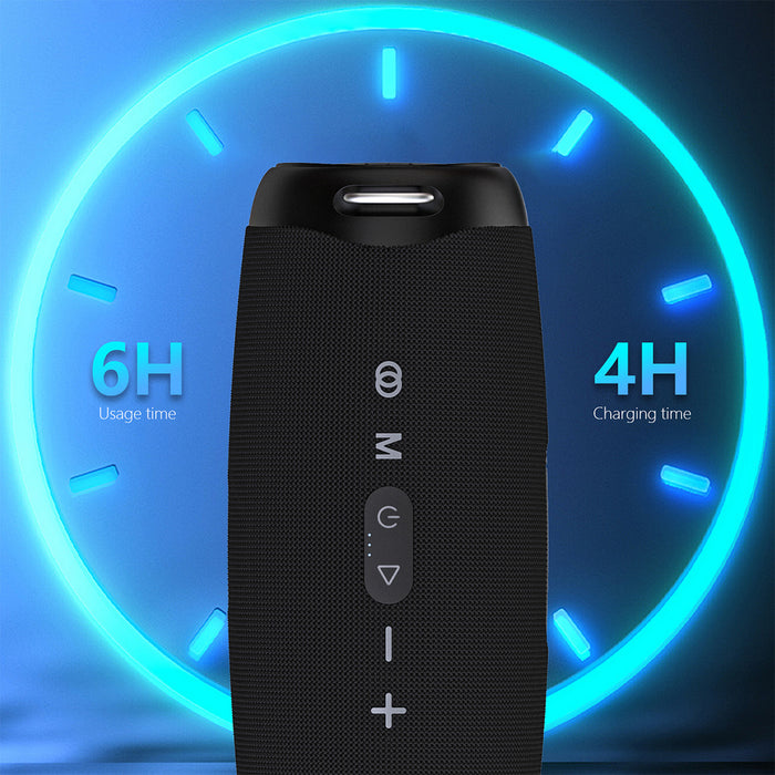 Безжичен високоговорител Dudao Y21Pro с RGB подсветка Bluetooth 5.3 - черен