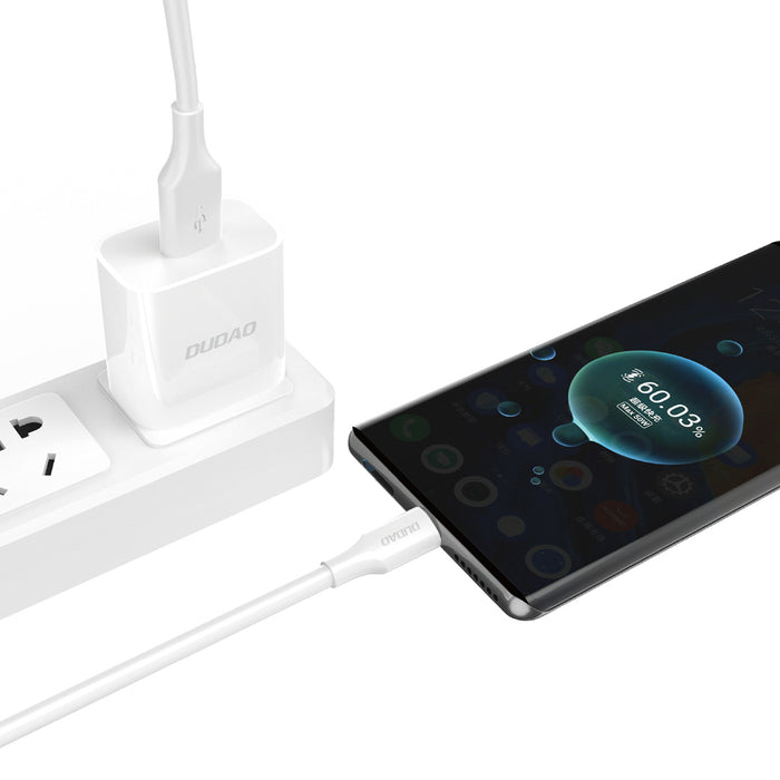 Dudao L2SM USB-A / micro USB 6A кабел 1,2 м - бял