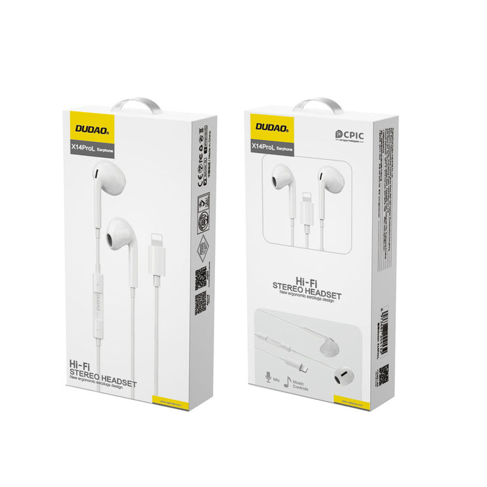 Слушалки за уши Dudao X14PROL-W1 Lightning - бели