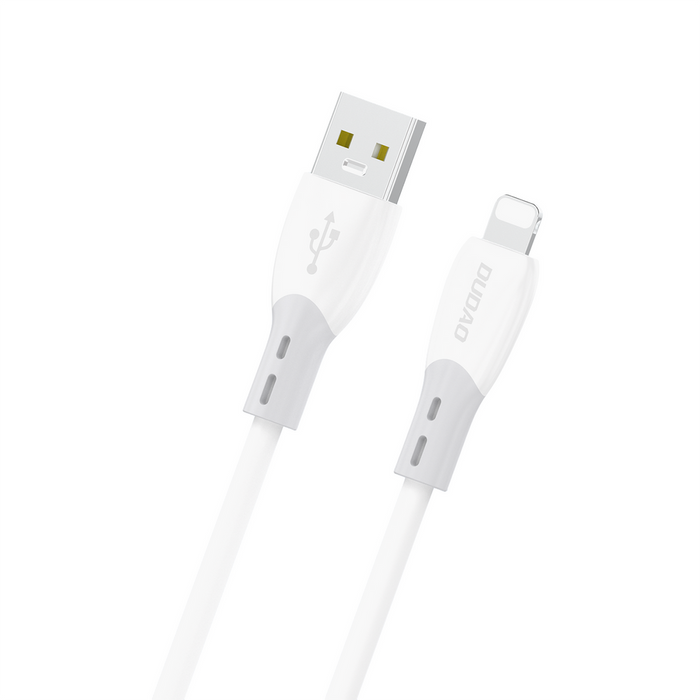 Dudao L25SL 30W USB-A - Lightning кабел с мека силиконова оплетка 1 м - бял