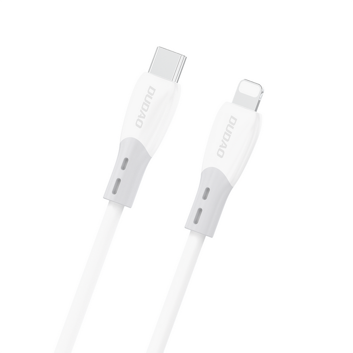 Dudao L25SX 30W USB-C - Lightning кабел с мека силиконова оплетка 1 м - бял