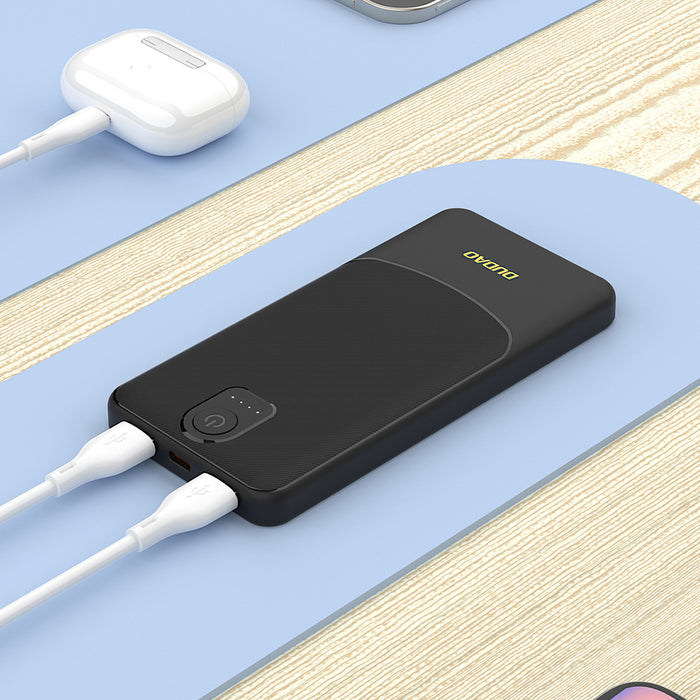 Dudao K10Pro Преносима батерия Powerbank 2.4A 20000mAh 2 x USB-A - Черен
