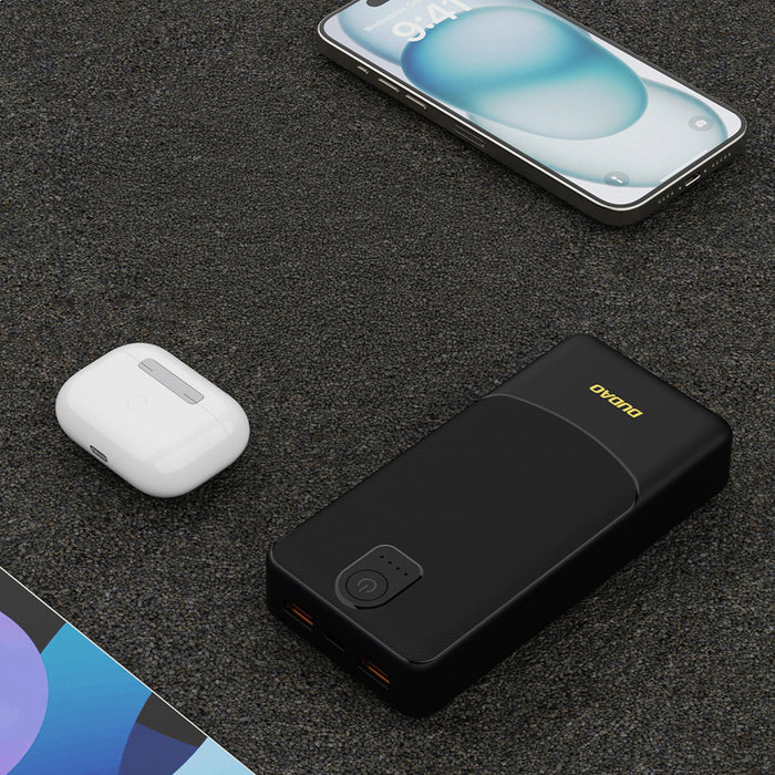 Dudao K10Pro Преносима батерия Powerbank 2.4A 20000mAh 2 x USB-A - Черен