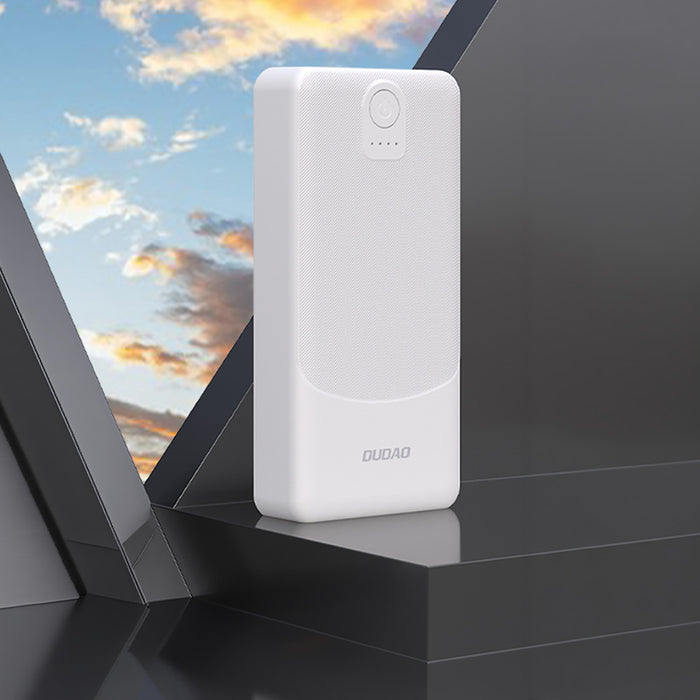Външна батерия Dudao K10Pro 2.4A 20000mAh 2 x USB-A - Бяла