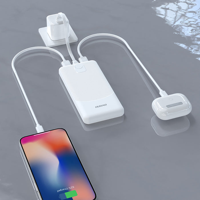 Външна батерия Dudao K10Pro 2.4A 20000mAh 2 x USB-A - Бяла