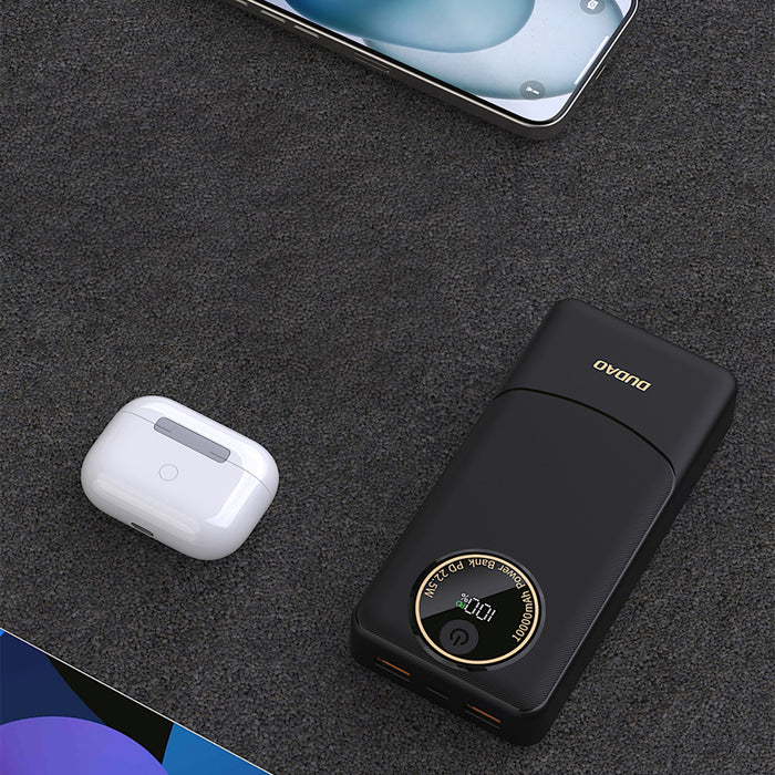 Външна батерия Dudao K12Pro 22.5W PD 20000mAh USB-A, USB-C - Черна