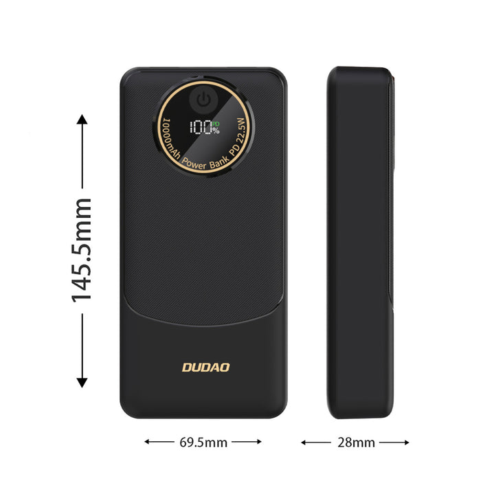 Външна батерия Dudao K12Pro 22.5W PD 20000mAh USB-A, USB-C - Черна