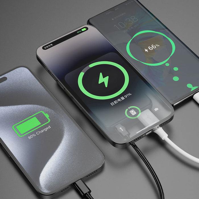 Dudao K14S Магнитна външна батерия 20W 5000mAh 1x USB-A 1x USB-C - Черна